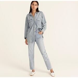 J. Crew Slouchy Boyfriend Straight Leg Jeans Norwich Light Wash Blue Size 30